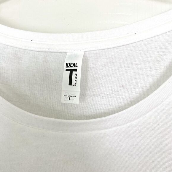 Girl Defined Black White Graphic Print Logo Short Sleeve Shirt Size Small - Picture 3 of 5